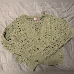 Miami(for Francesca’s) Olive Knit Cardigan